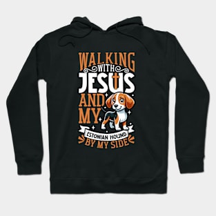 Jesus and dog - Estonian Hound Hoodie